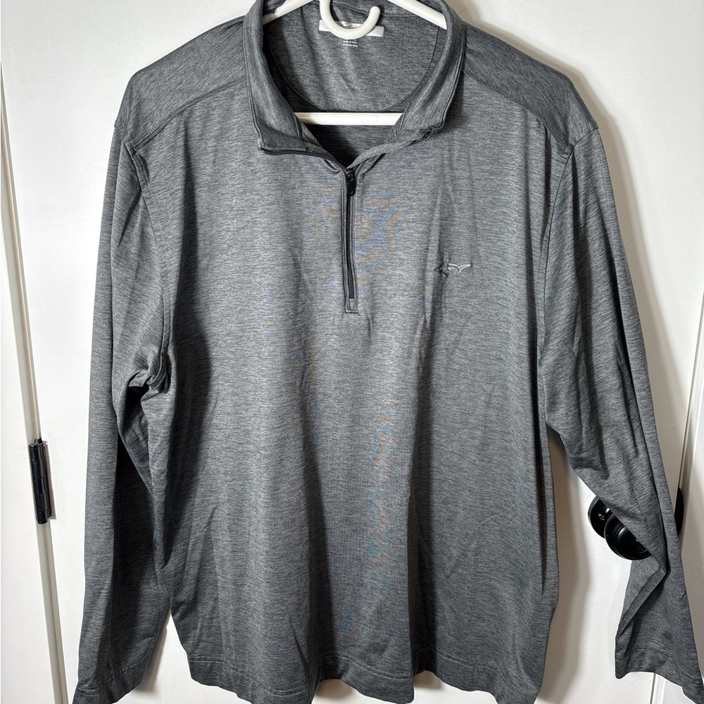 Greg Norman Gray Quarter Zip Pullover | Golf & Athleisure